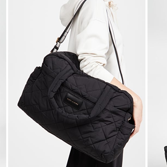 Marc Jacobs Weekender Nylon Quilted Large Duffle Satchel Crossbody Bag - Picture 16 of 16